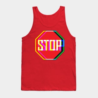 Psychedelic Stop Sign Tank Top